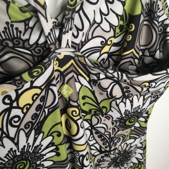 Prana Strappy Back Retro Floral Exercise Dress - Picture 6 of 7